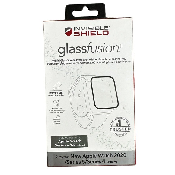 ZAGG Glass Fusion+ Screen Protector Apple Watch Series 6 / SE / 5 / 4 (40mm) - Picture 1 of 3